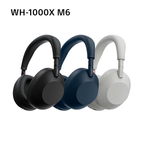 Sony WH-1000XM6 – Over-Ear Wireless Noise Cancelling Kopfhörer mit Hi-Res Sound, 30 Std. Akku & Komfortablem Design – Schwarz