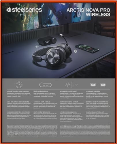 SteelSeries Arctis Nova Pro Wireless – Gaming-Headset mit ANC, Hi-Fi-Treibern & Infinity Power – Multi-Plattform