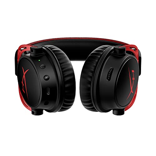 HyperX Cloud Alpha Wireless Gaming-Headset – 300 Std. Akku, DTS 3D Audio, Dual-Chamber-Treiber, 2,4 GHz Kabellos, Abnehmbares Mikrofon – Schwarz/Rot