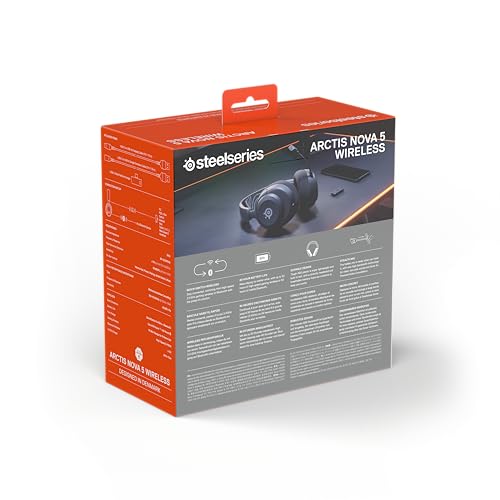 SteelSeries Arctis Nova 5 Wireless Gaming-Headset – Multi-System, PC & PS5, Magnetische Neodym-Treiber, 100+ Audio-Presets, 60 Std. Akku