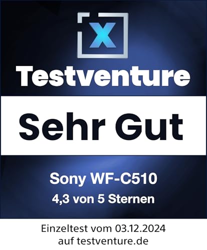 Sony WF-C510 Kabellose In-Ear-Kopfhörer – Leicht, 22h Akku, Bluetooth, Ambient Sound, Schwarz