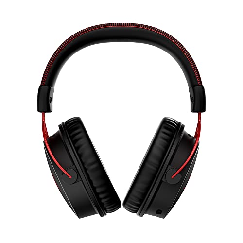 HyperX Cloud Alpha Wireless Gaming-Headset – 300 Std. Akku, DTS 3D Audio, Dual-Chamber-Treiber, 2,4 GHz Kabellos, Abnehmbares Mikrofon – Schwarz/Rot