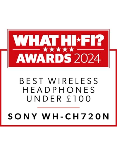 Sony WH-CH720N Kabellose Bluetooth-Kopfhörer – Noise Cancelling, 35h Akku, Schnellladefunktion, Schwarz