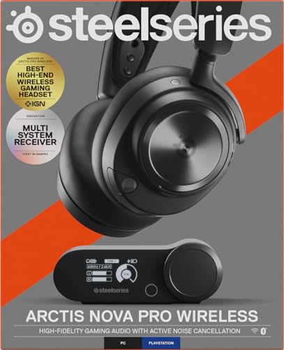 SteelSeries Arctis Nova Pro Wireless – Gaming-Headset mit ANC, Hi-Fi-Treibern & Infinity Power – Multi-Plattform