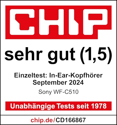 Sony WF-C510 Kabellose In-Ear-Kopfhörer – Leicht, 22h Akku, Bluetooth, Ambient Sound, Schwarz