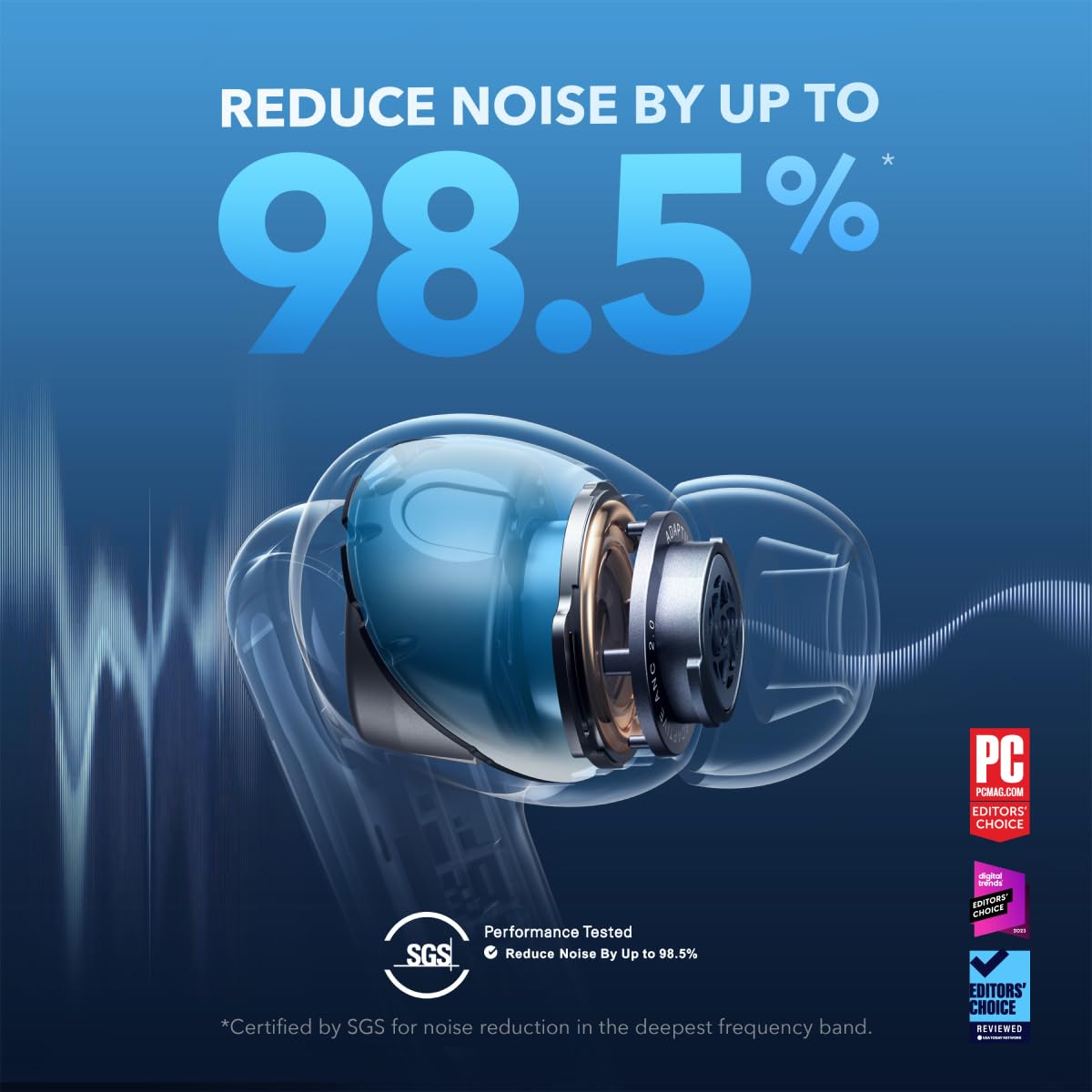 Soundcore Liberty 4 NC – Kabellose Bluetooth-Ohrhörer mit Active Noise Cancelling, Adaptivem Sound, Hi-Res Audio, 50 Std. Akkulaufzeit – Schwarz