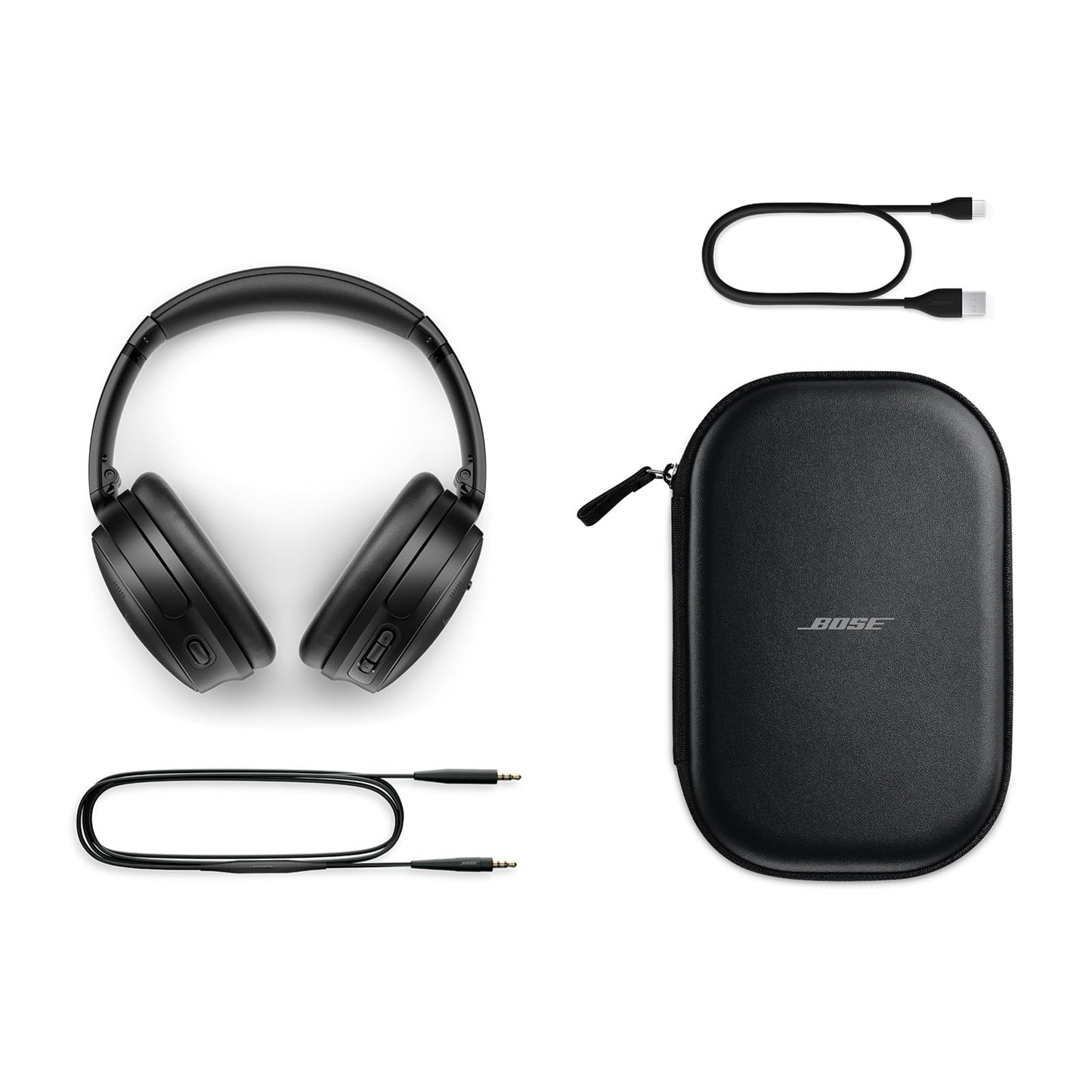 Bose QuietComfort – Kabellose Over-Ear-Kopfhörer mit Noise-Cancelling, Mikrofon, Bluetooth, 24h Akku, Schwarz