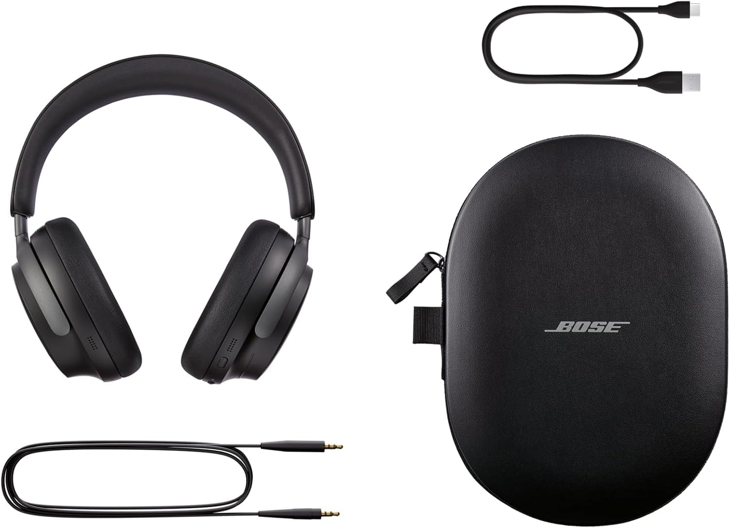 Bose QuietComfort Ultra – Over-Ear Noise-Cancelling-Kopfhörer mit Spatial Audio, 24 Std. Akku – Schwarz