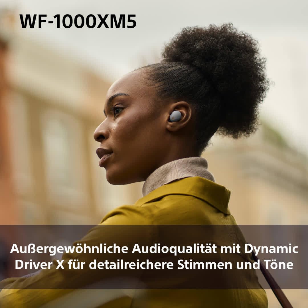 Sony WF-1000XM5 Kabellose In-Ear-Kopfhörer – Noise Cancelling, Bluetooth, 24h Akku, Schnellladefunktion, Schwarz
