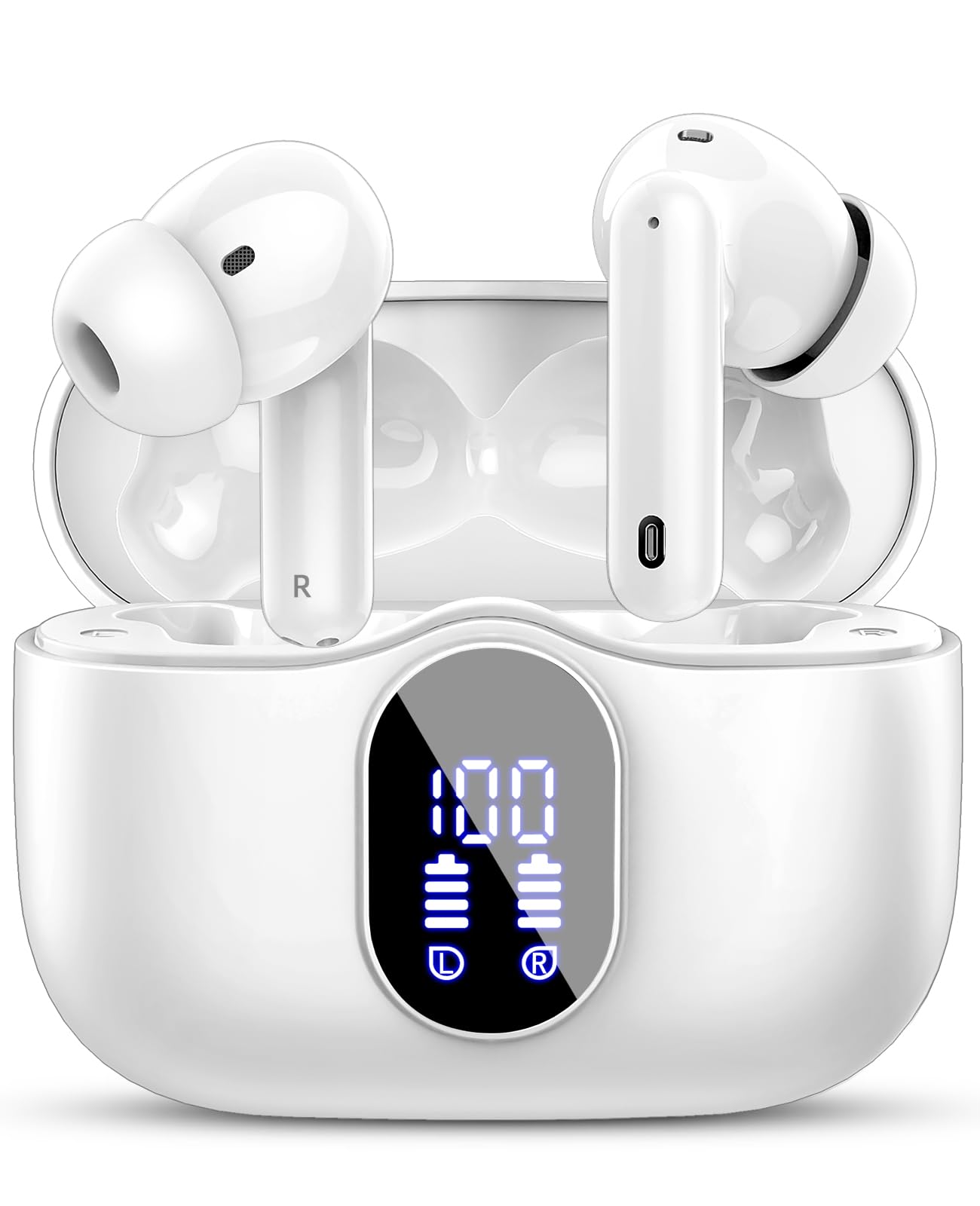 Kabellose Bluetooth 5.3 In-Ear-Kopfhörer – Sport, ENC Noise-Cancelling, HiFi Stereo, 40 Std. Akkulaufzeit