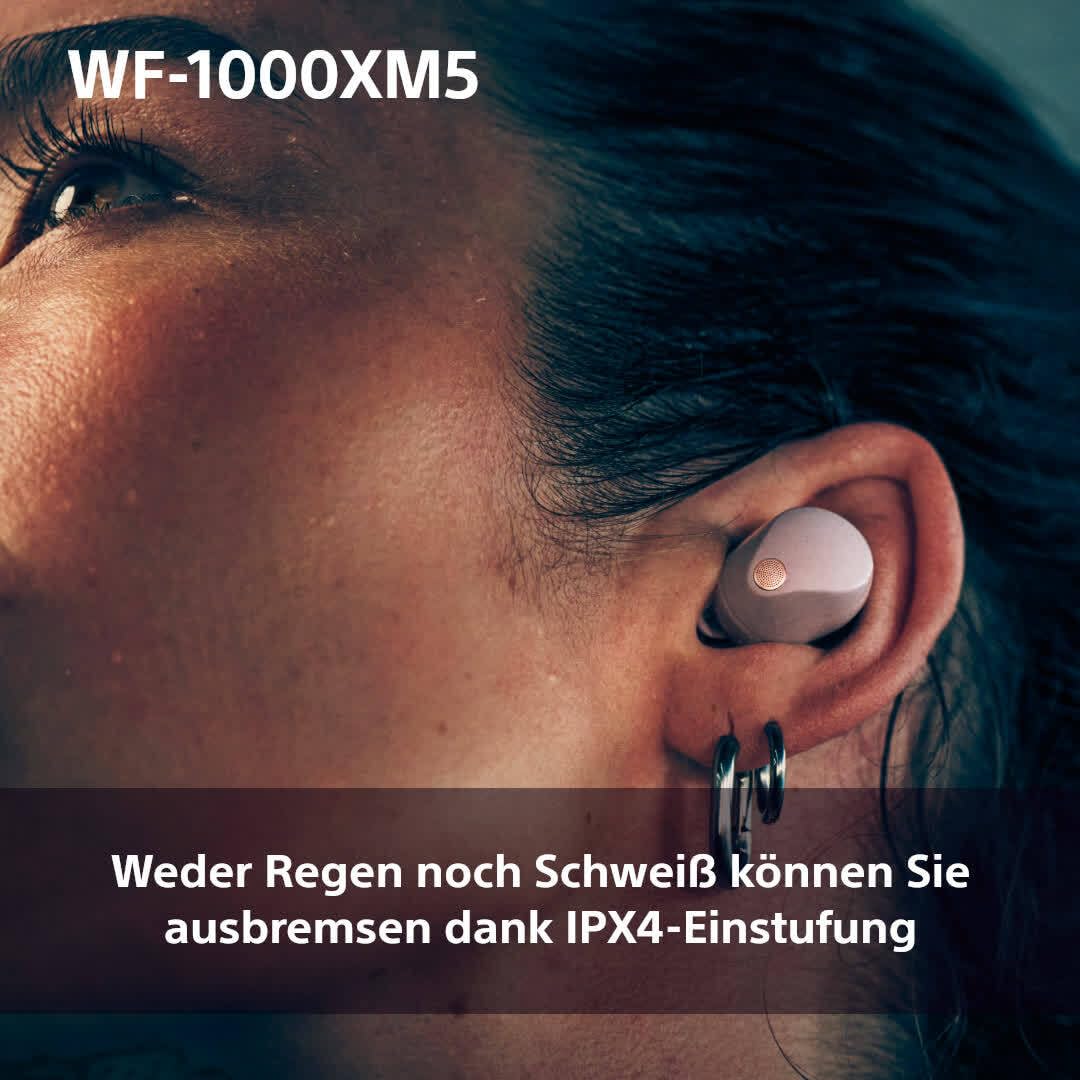 Sony WF-1000XM5 Kabellose In-Ear-Kopfhörer – Noise Cancelling, Bluetooth, 24h Akku, Schnellladefunktion, Schwarz