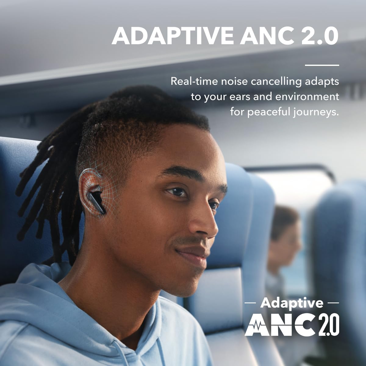 Soundcore Liberty 4 NC – Kabellose Bluetooth-Ohrhörer mit Active Noise Cancelling, Adaptivem Sound, Hi-Res Audio, 50 Std. Akkulaufzeit – Schwarz