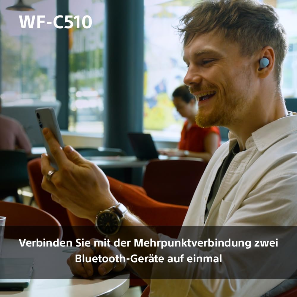 Sony WF-C510 Kabellose In-Ear-Kopfhörer – Leicht, 22h Akku, Bluetooth, Ambient Sound, Schwarz