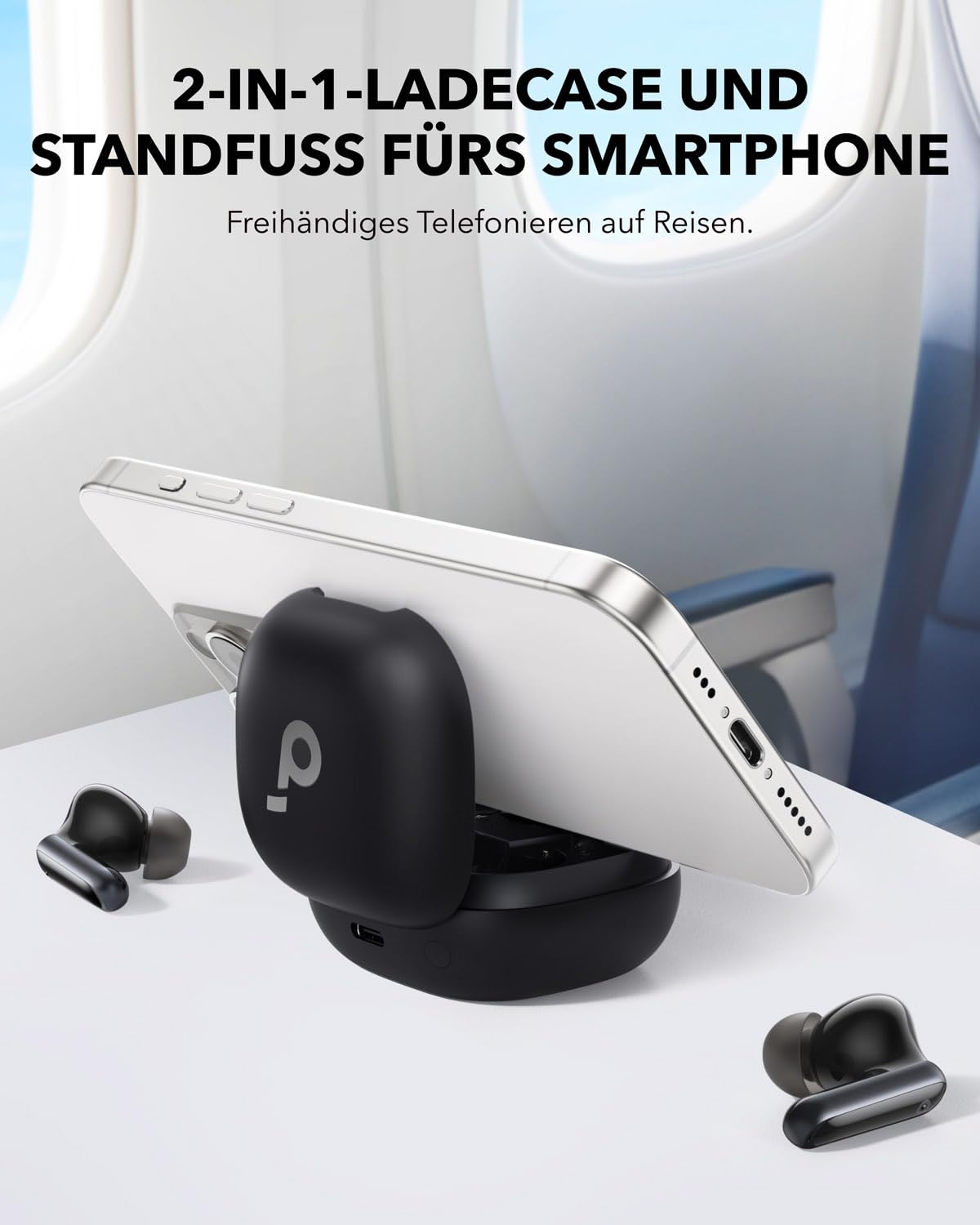 soundcore P40i – Kabellose Earbuds mit Noise Cancelling, BassUp, 60 Std. Akku & Ladecase – Schwarz