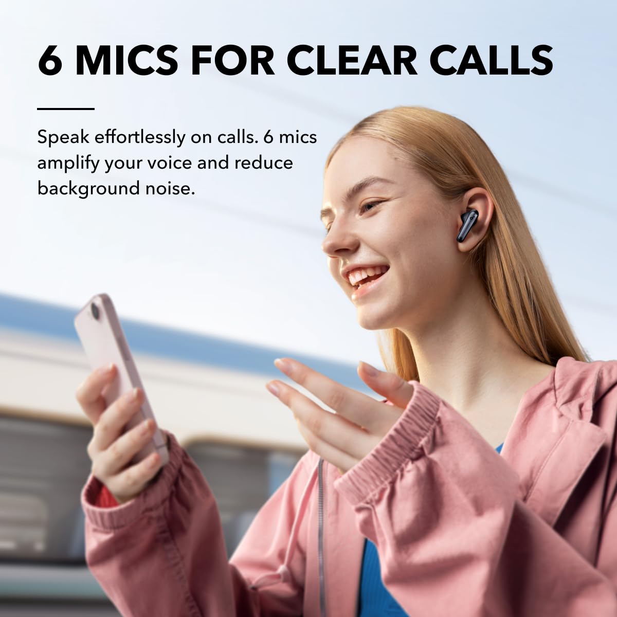 Soundcore Liberty 4 NC – Kabellose Bluetooth-Ohrhörer mit Active Noise Cancelling, Adaptivem Sound, Hi-Res Audio, 50 Std. Akkulaufzeit – Schwarz