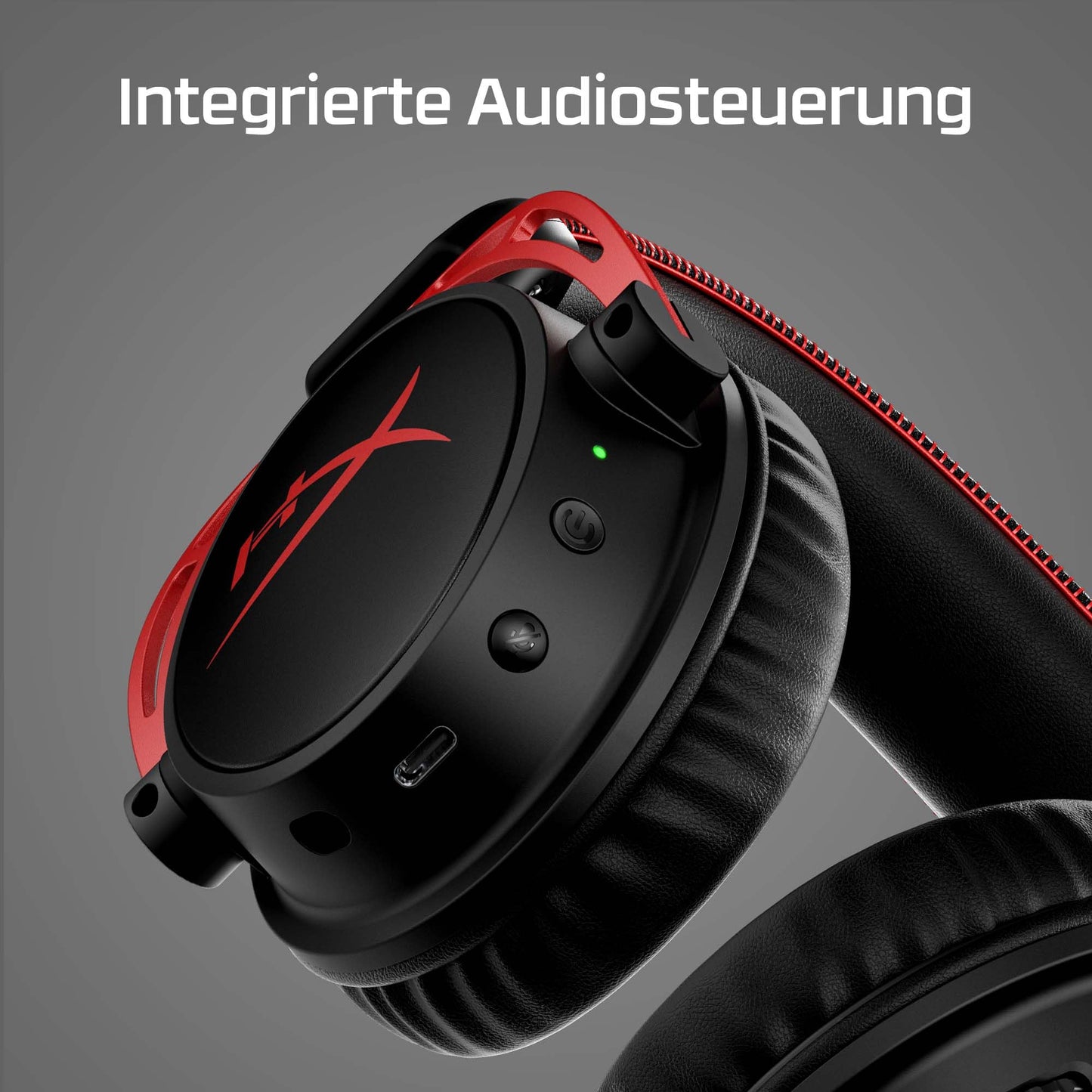 HyperX Cloud Alpha Wireless Gaming-Headset – 300 Std. Akku, DTS 3D Audio, Dual-Chamber-Treiber, 2,4 GHz Kabellos, Abnehmbares Mikrofon – Schwarz/Rot