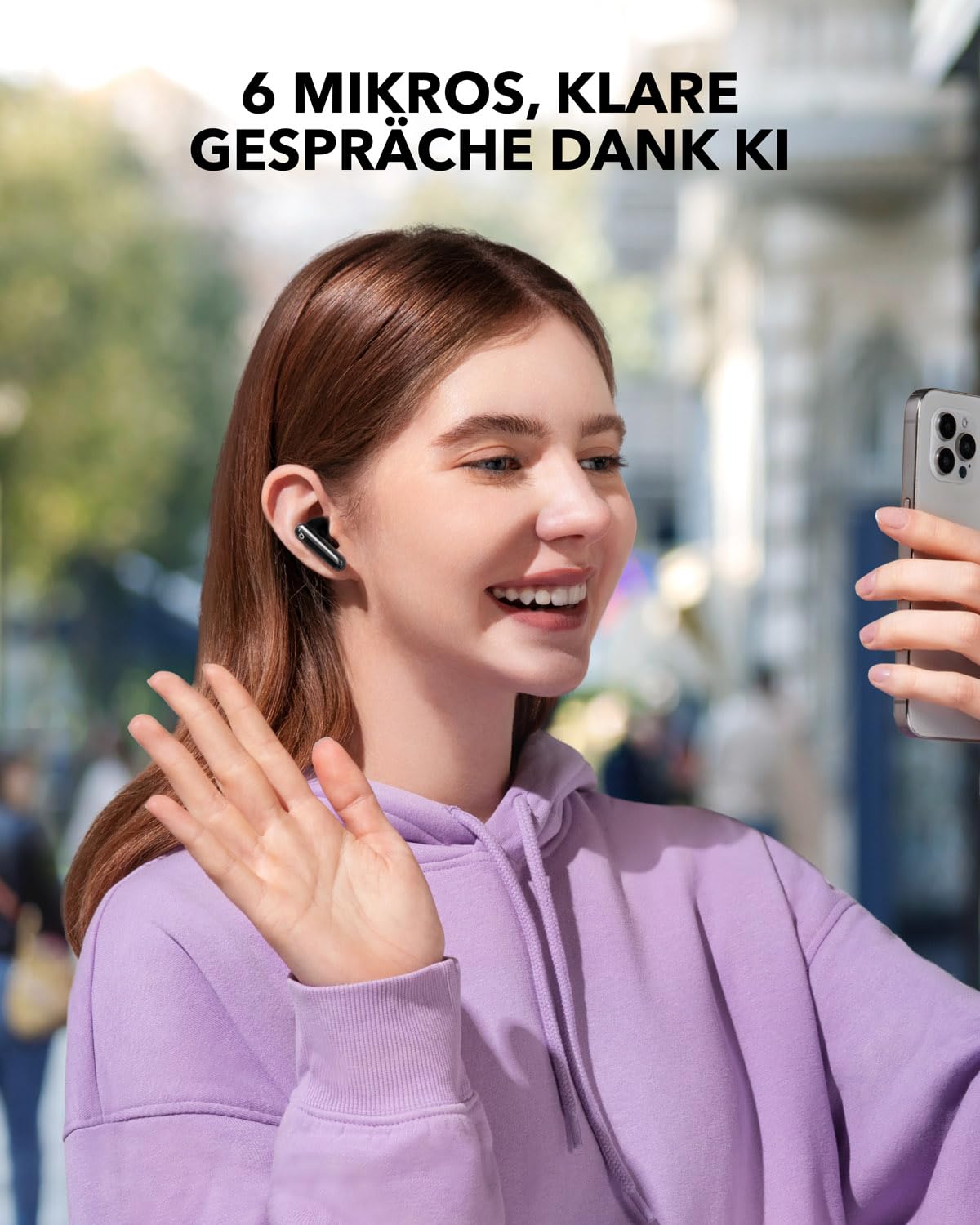 soundcore P40i – Kabellose Earbuds mit Noise Cancelling, BassUp, 60 Std. Akku & Ladecase – Schwarz