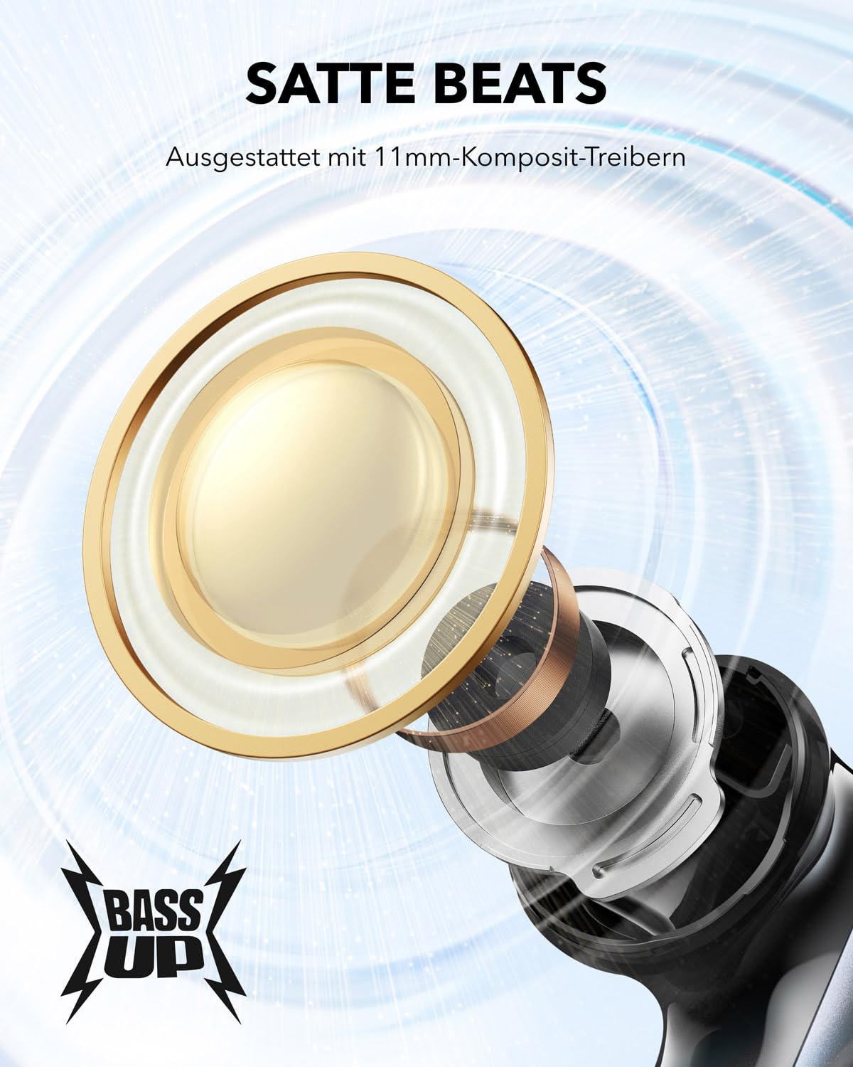 soundcore P40i – Kabellose Earbuds mit Noise Cancelling, BassUp, 60 Std. Akku & Ladecase – Schwarz