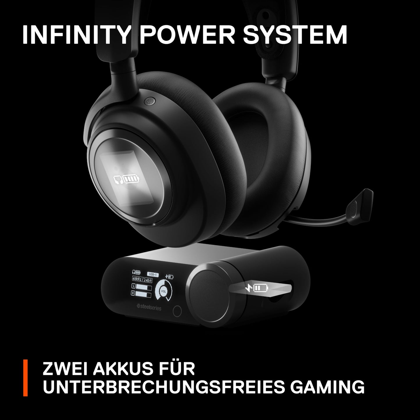 SteelSeries Arctis Nova Pro Wireless – Gaming-Headset mit ANC, Hi-Fi-Treibern & Infinity Power – Multi-Plattform