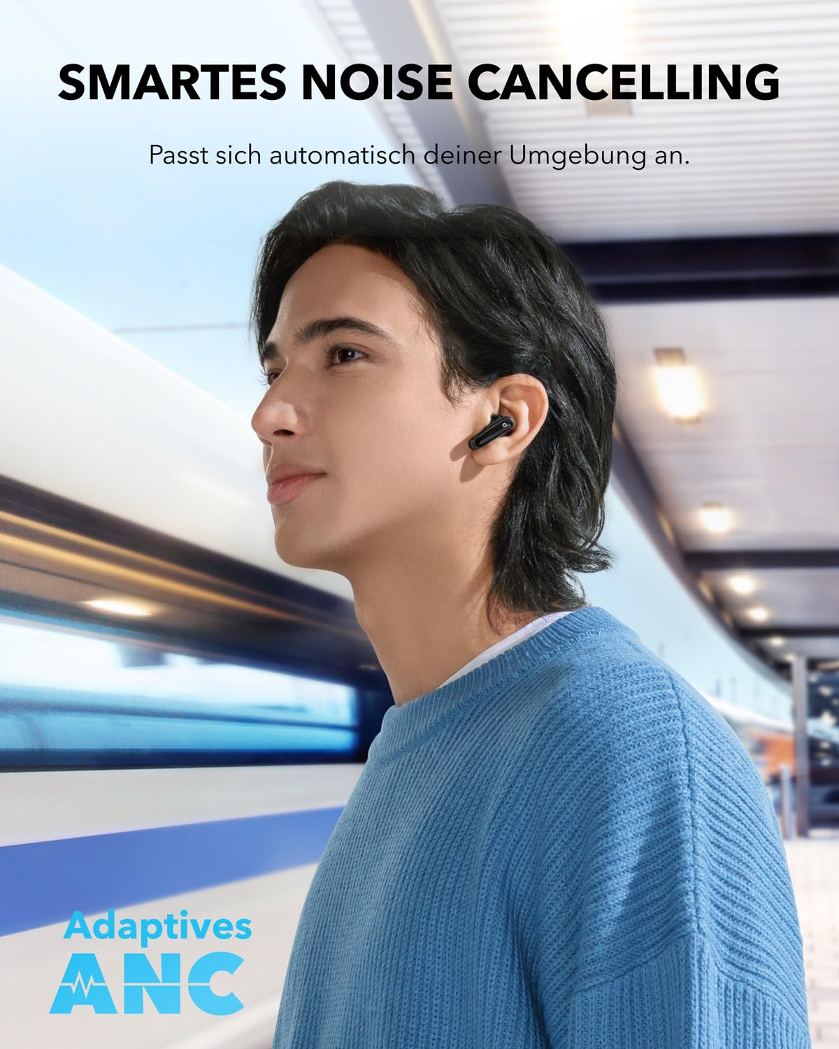 soundcore P40i – Kabellose Earbuds mit Noise Cancelling, BassUp, 60 Std. Akku & Ladecase – Schwarz