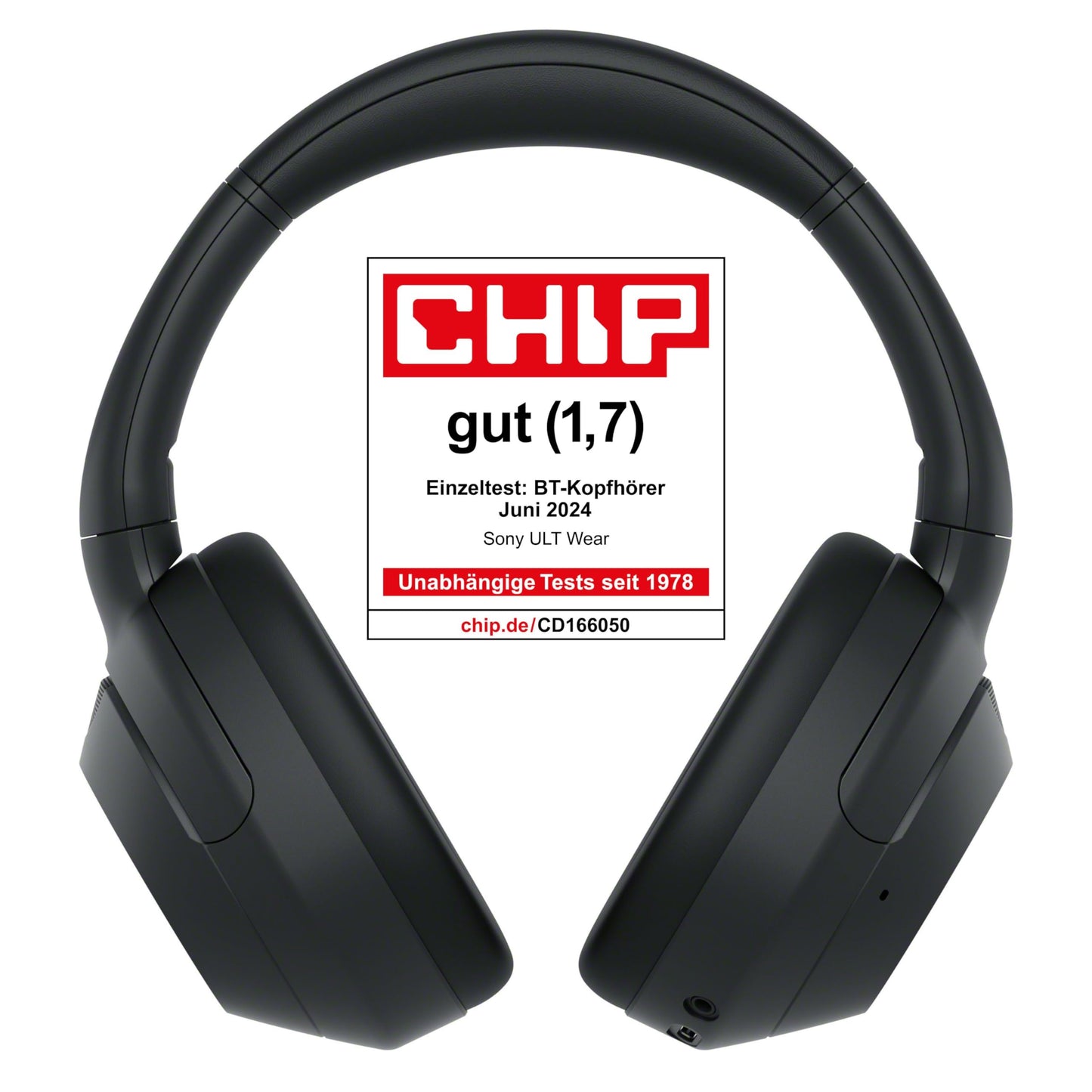 Sony ULT WEAR Kabellose Bluetooth-Kopfhörer – Noise Cancelling, Mikrofon, 30h Akku, Bass Boost, Schwarz