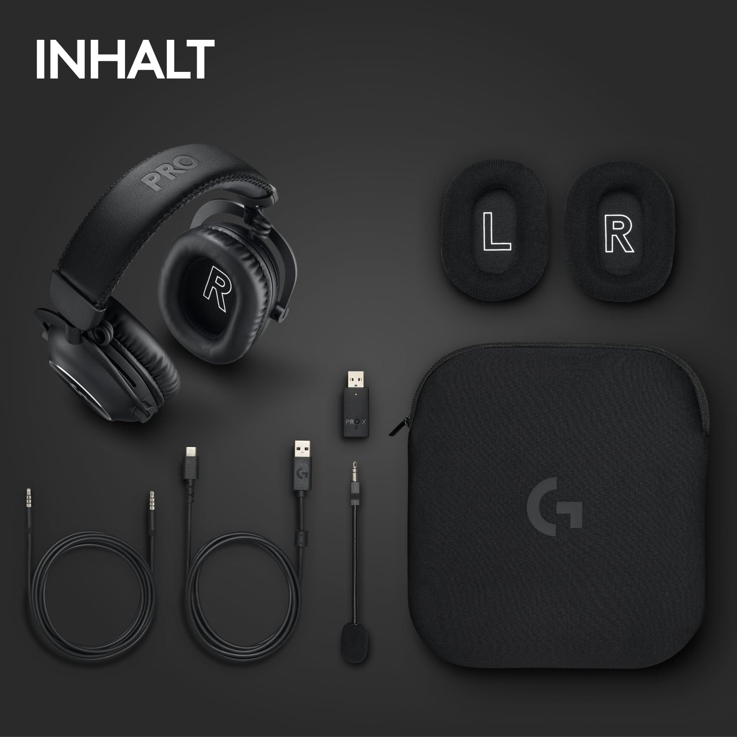 Logitech G PRO X 2 LIGHTSPEED Wireless Gaming-Headset – 50 mm Treiber, Surround-Sound, Abnehmbares Mikrofon – PC, PS5, PS4, Switch