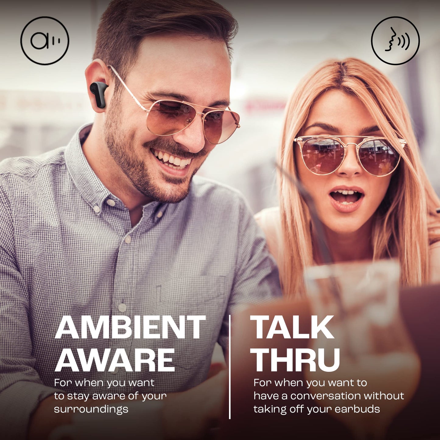 JBL Wave Beam – Kabellose In-Ear-Kopfhörer mit IP54/IPX2, Freisprechfunktion, 32 Std. Akkulaufzeit – Schwarz
