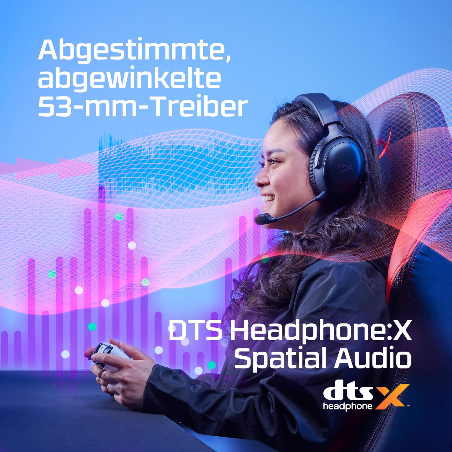 HyperX Cloud III Wireless – Gaming-Headset für PC, PS5 & PS4