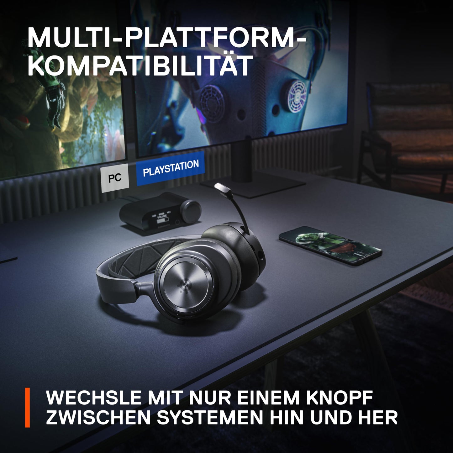 SteelSeries Arctis Nova Pro Wireless – Gaming-Headset mit ANC, Hi-Fi-Treibern & Infinity Power – Multi-Plattform