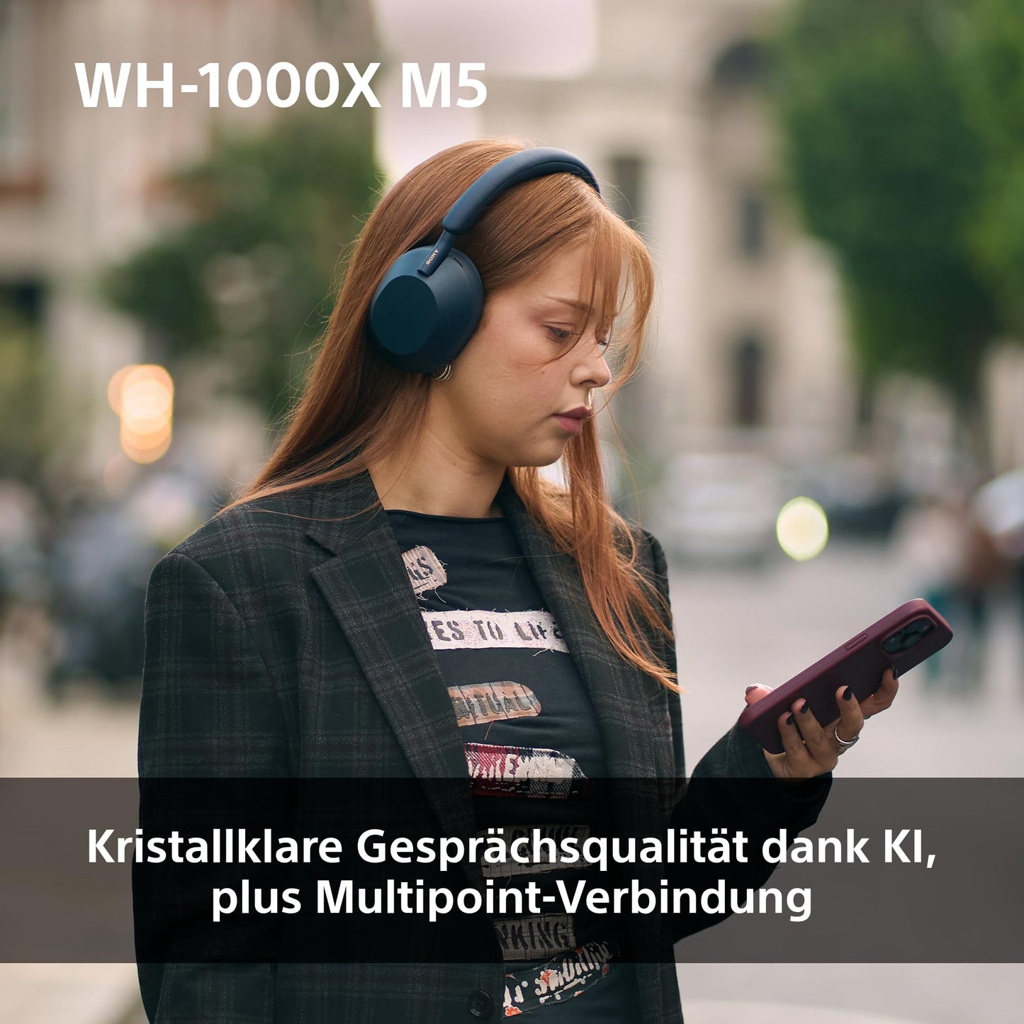 Sony WH-1000XM5 Kabelloser Premium-Kopfhörer – Noise Cancelling, Bluetooth, Hi-Res Audio, 30h Akku, Schwarz
