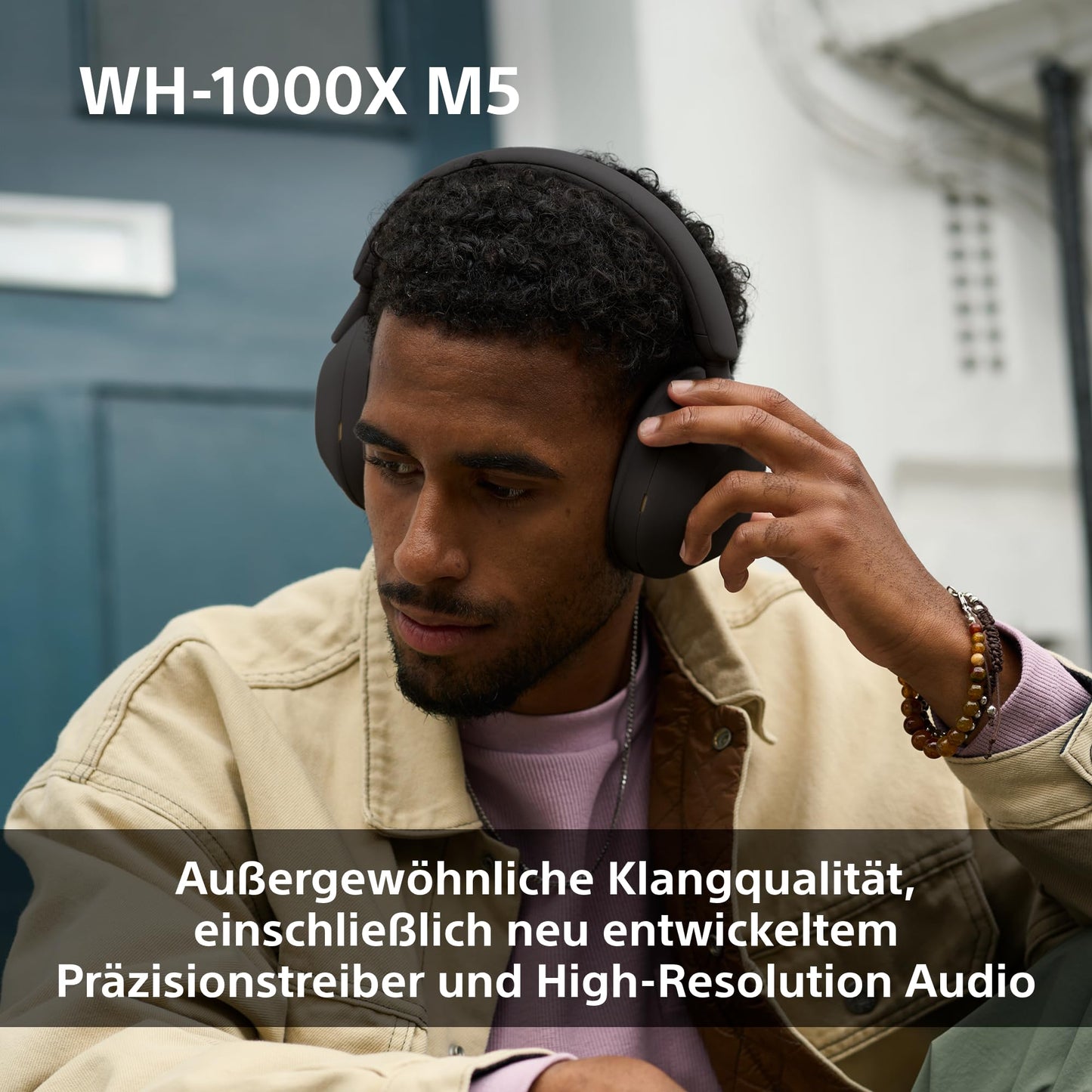 Sony WH-1000XM5 Kabelloser Premium-Kopfhörer – Noise Cancelling, Bluetooth, Hi-Res Audio, 30h Akku, Schwarz