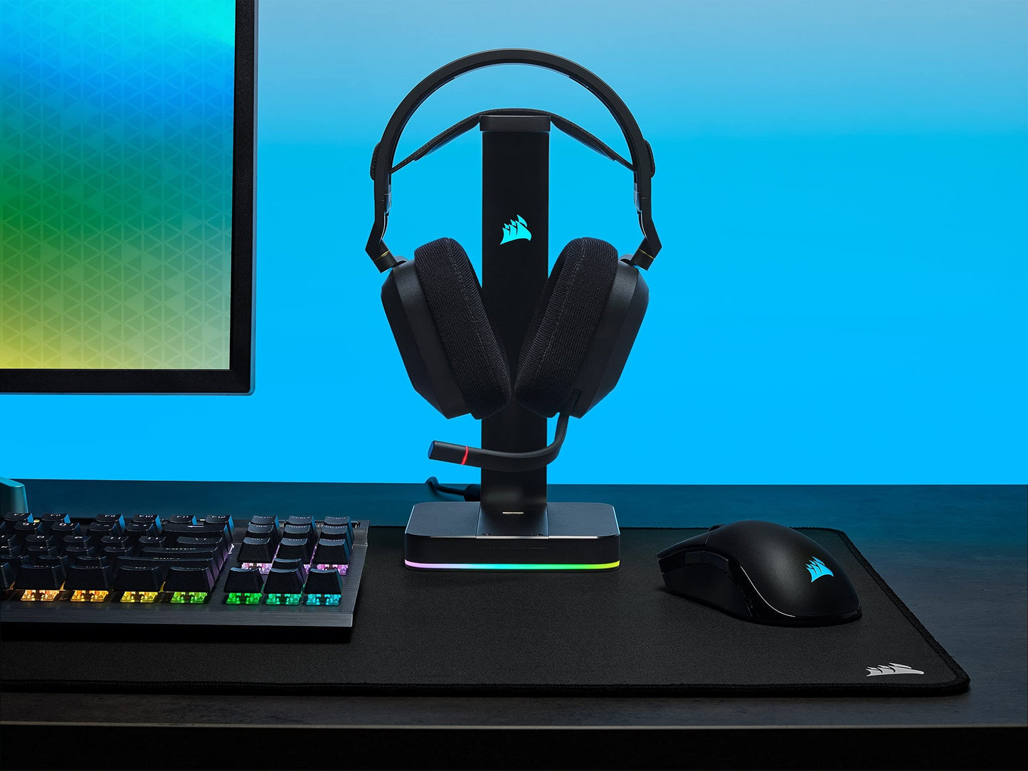 CORSAIR HS80 RGB Kabelloses Multiplattform-Gaming-Headset – Dolby Atmos, Omnidirektionales Mikrofon, iCUE-Kompatibel – PC, Mac, PS5, PS4 – Carbon