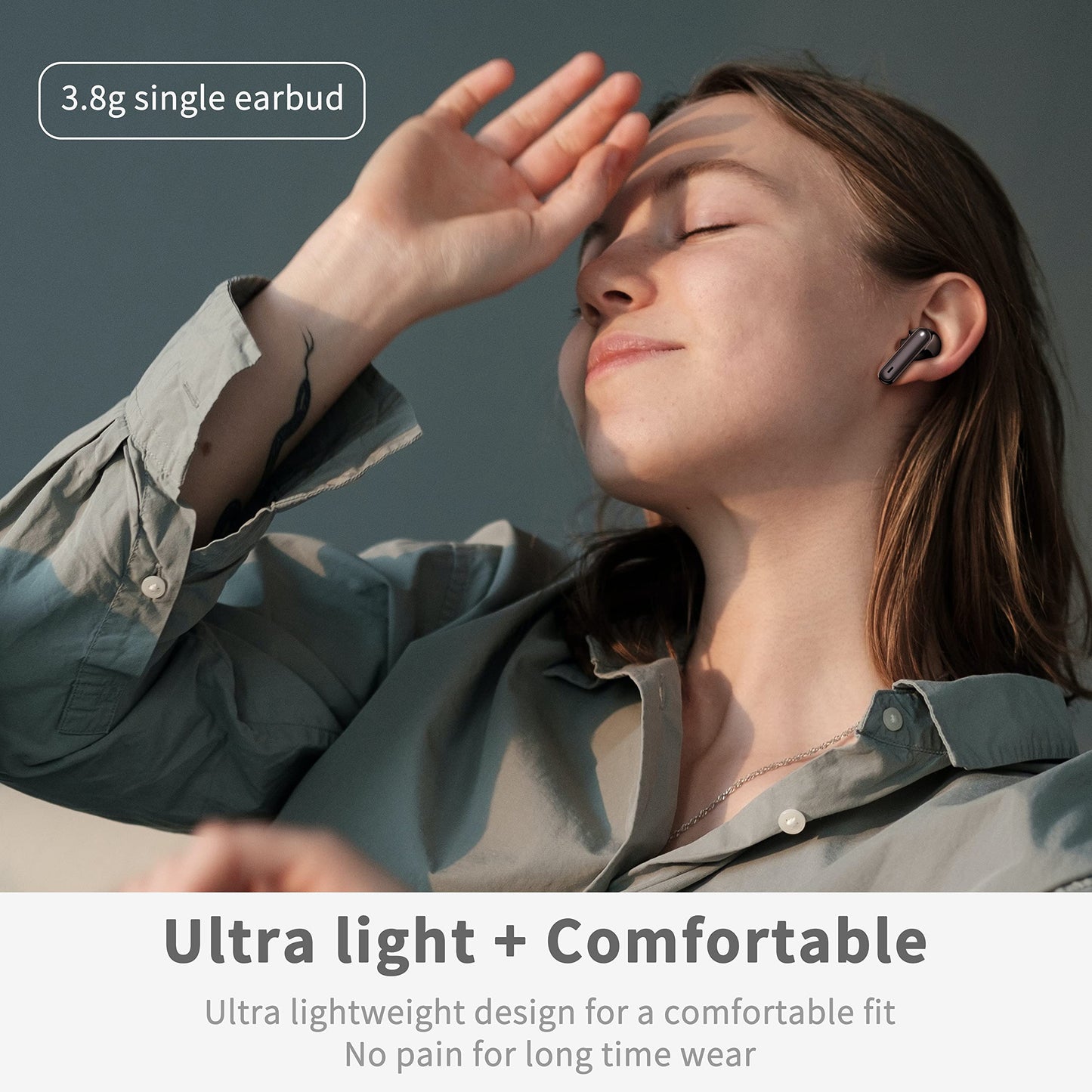 Bluetooth 5.4 In-Ear-Kopfhörer – Kabellos, 4 ENC Noise-Cancelling-Mikrofone, IP7 Wasserdicht, 40 Std. Akkulaufzeit, Sport- und Arbeits-Ohrhörer