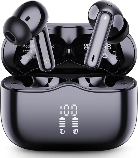 Bluetooth 5.4 In-Ear-Kopfhörer – Kabellos, 4 ENC Noise-Cancelling-Mikrofone, IP7 Wasserdicht, 40 Std. Akkulaufzeit, Sport- und Arbeits-Ohrhörer