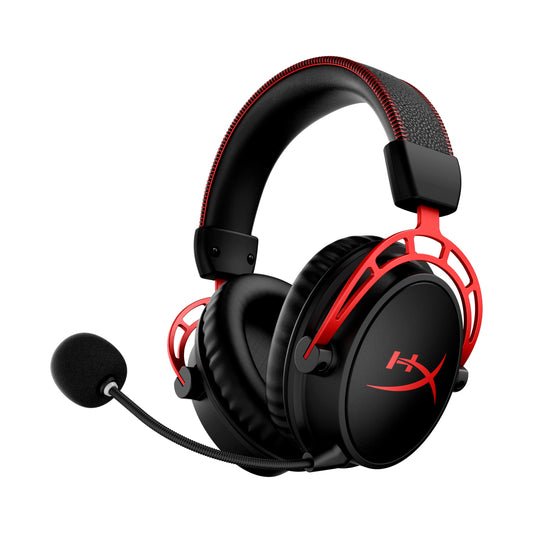 HyperX Cloud Alpha Wireless Gaming-Headset – 300 Std. Akku, DTS 3D Audio, Dual-Chamber-Treiber, 2,4 GHz Kabellos, Abnehmbares Mikrofon – Schwarz/Rot