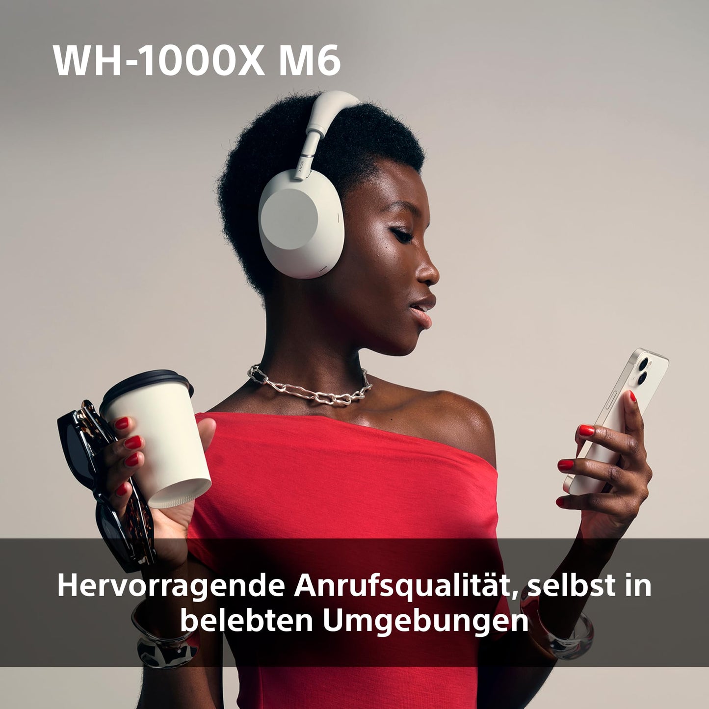 Sony WH-1000XM6 – Over-Ear Wireless Noise Cancelling Kopfhörer mit Hi-Res Sound, 30 Std. Akku & Komfortablem Design – Schwarz